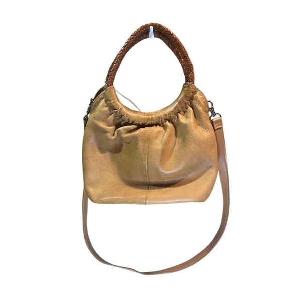 Fossil Women's Beige Leather Crossbody Bucket Bag with Removable Strap Vintage - Picture 2 of 7